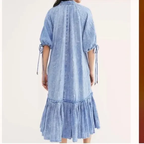 Free People Maya Tiered Midi Dress Size Small - Picture 2 of 11